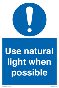 Use natural light when possible